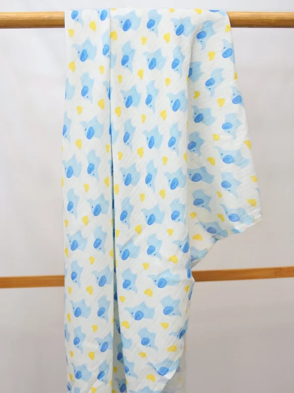 Elephant Dreams: Premium Bamboo Muslin Swaddle