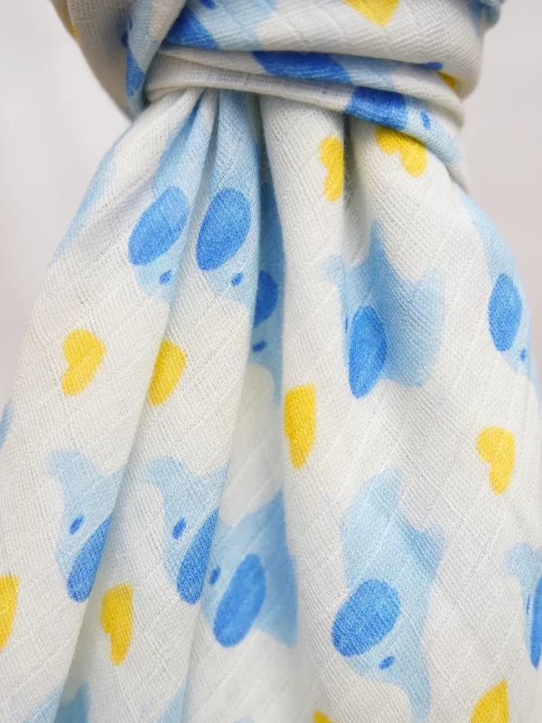 Elephant Dreams: Premium Bamboo Muslin Swaddle