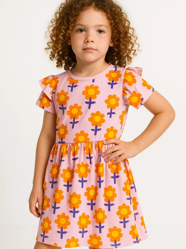 Little Daisy: Premium Ruffle Sleeve Dress