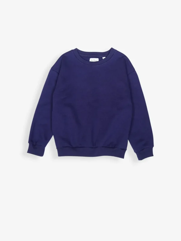 Premium Winter Fleece: Navy Blue Sweatshirt Set