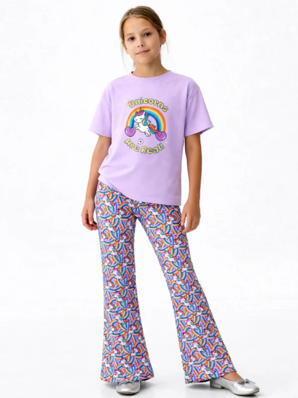 Premium: Unicorn Pop Bootcut Set (Purple)